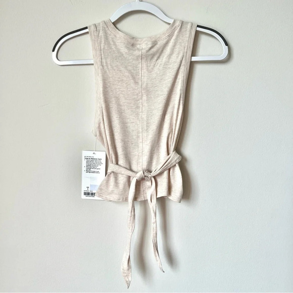 NWT Lululemon Time to Restore Tie Tank Top in Tan - Picture 3 of 6